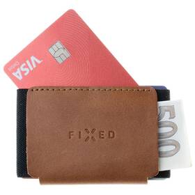 Peňaženka FIXED Tiny Wallet z pravej hovädzej kože hnedá


