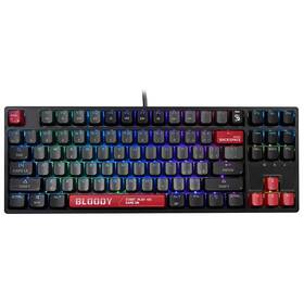 Klávesnica A4Tech Bloody S87 TKL, Red Switch, USB, CZ/SK layout čierna

