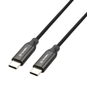 Kábel GoGEN USB-C / USB-C, 1m, opletený, 100W čierny


