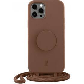 Kryt na mobil PopSockets Just Elegance na Apple iPhone 12/12 Pro hnedý


