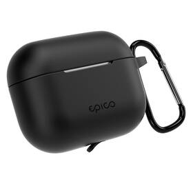 Puzdro Epico silikónové s karabínou pre AirPods Pro 3 čierne

