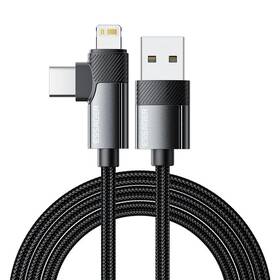 Kábel Essager William USB-A / USB-C - Lightning, 3A, 2m čierny

