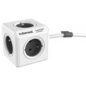 Kábel predlžovací Cubenest Powercube Extended, 5x zásuvka, 1,5 m sivý/biely

