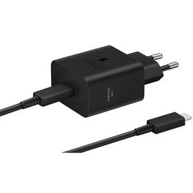 Nabíjačka do siete Samsung USB-C, s funkciou Fast Charge 45W + kábel USB-C čierna


