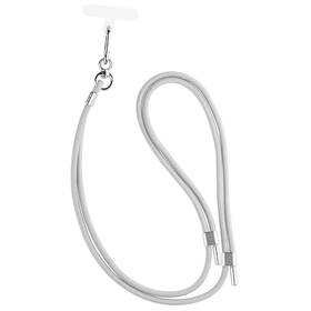Popruh na krk FIXED NeckUni pre telefóny so zadným krytom sivý

