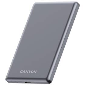 Powerbank Canyon OnPower 505 Slim MagSafe PD20W 5000 mAh sivý

