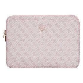 Puzdro na notebook Guess PU 4G Triangle Logo 14" ružové

