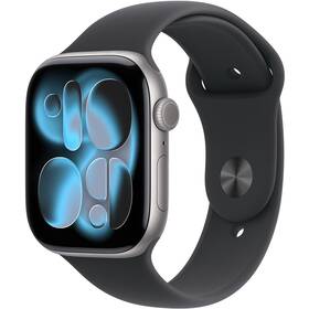 Inteligentné hodinky Apple GPS + Cellular 42mm kozmicky sivý hliník - čierny športový remienok - S/M 

