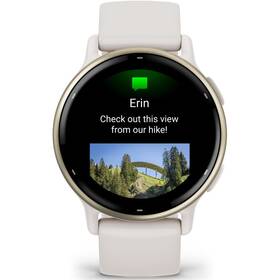 Inteligentné hodinky Garmin vívoactive 5 - Cream Gold / Ivory Silicone Band 
