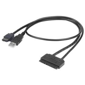 Kábel AKASA Flexstor SATA na eSATA 40cm čierna

