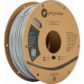 Tlačová struna (filament) Polymaker PolyLite PLA, 1,75 mm, 1 kg sivá farba
