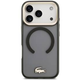 Kryt na mobil Lacoste Frosted Finish Gold Logo MagSafe na Apple iPhone 17 Pro čierny

