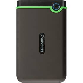 Externý pevný disk Transcend 25M3C 4TB, USB-C (3.1 Gen 1) sivý/zelený

