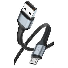 Kábel 3mk N-SERIES USB-A/Micro USB 50cm QC 3.0 5V/2A 10W čierny

