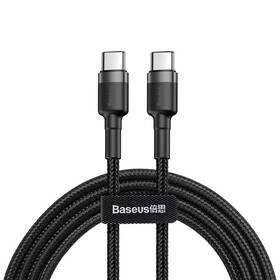 Kábel Baseus Cafule USB-C/USB-C, PD 2.0 60W, 2m čierny/sivý

