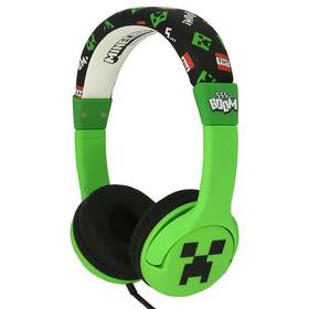 Slúchadlá OTL Technologies Minecraft čierna/zelená

