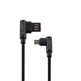 Kábel GoGEN USB/micro USB, 1m, obojstranný, opletený čierny

