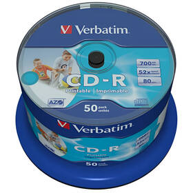 Disk Verbatim CD-R DLP 700MB/80min, 52x, 50-cake 

