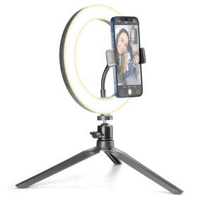 Svetlo CellularLine Selfie Ring s LED osvetlením pre selfie fotky a videá čierne

