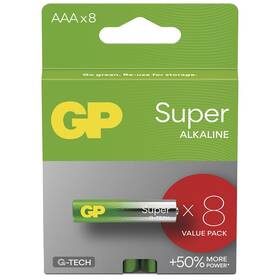 Batéria alkalická GP Super AAA (LR03), 8 ks 

