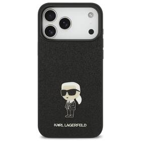 Kryt na mobil Karl Lagerfeld Fixed Glitter Metal Ikonik na Apple iPhone 17 Pro Max čierny

