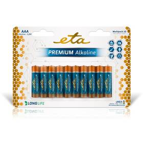  Batéria alkalická ETA PREMIUM ALKALINE AAA, LR03, blister 10ks
