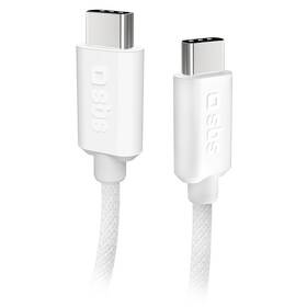 Kábel SBS USB-C/USB-C, PD, 60 W, 1,5 m sivý

