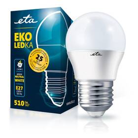 LED žiarovka ETA EKO LEDka mini globe 6W, E27, neutrálna biela 


