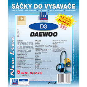 Vrecká pre vysávače Jolly D 3 (5 ks) 


