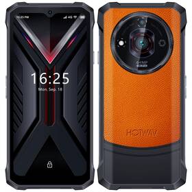Mobilný telefón Aligator Hotwav T7 PRO 6 GB / 256 GB čierny/oranžový

