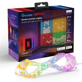Vianočné osvetlenie Govee Netflix RGBIC Curtain Light 400 LED - 1,5 x 1,5m biele


