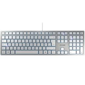 Klávesnica Cherry KC 6000 SLIM, UK strieborná

