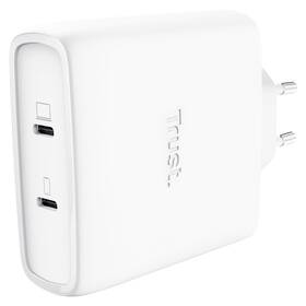 Nabíjačka do siete Trust MAXO 100W 2-Port GaN, USB-C biely

