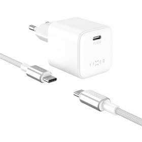 Sieťový adaptér FIXED Mini 65W GaN, USB-C, PD biely

