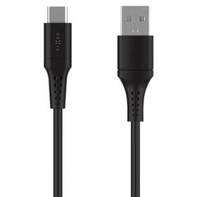 Kábel FIXED Liquid silicone USB-A/USB-C, PD, 60W, 0,3m čierny

