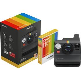 Instantný fotoaparát Polaroid Now Gen 3 Bundle Color Film (8 ks) čierny

