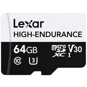 Pamäťová karta Lexar High-Endurance microSDXC 64GB UHS-I, (100R/35W) C10 A1 V30 U3 

