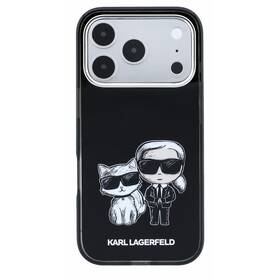 Kryt na mobil Karl Lagerfeld PU Semi Wrap Smooth Sketch Bodies Magsafe na Apple iPhone 18 Pro Max čierny

