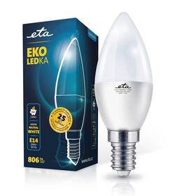 LED žiarovka ETA EKO LEDka sviečka 8W, E14, neutrálna biela 

