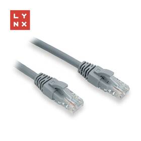 Kábel Lynx UTP patch Cat6, PVC, 15m sivý


