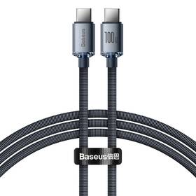 Kábel Baseus Crystal Shine Series USB-C/USB-C 100W 1,2m čierny

