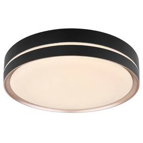 LED stropné svietidlo GLOBO Manni, 39 cm, LED, 24W čierne

