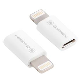 Redukcia GoGEN Lightning (M) / micro USB (F) biela

