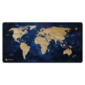 Podložka pod klávesnicu a myš Natec Maxi World, 80 × 40 cm modrá

