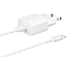 Nabíjačka do siete Samsung USB-C 15W + USB-C kábel biela

