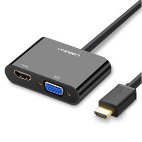 Redukcia UGREEN HDMI/VGA + HDMI Converter čierna

