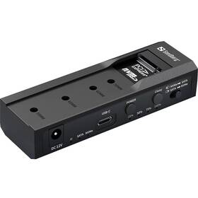 Adaptér Sandberg USB 3.2 Cloner & Dock for M2/NVMe/SATA čierna farba
