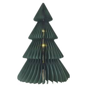 LED dekorácie EMOS papierový strom so stojanom, 10LED, 30 cm, teplá biela 

