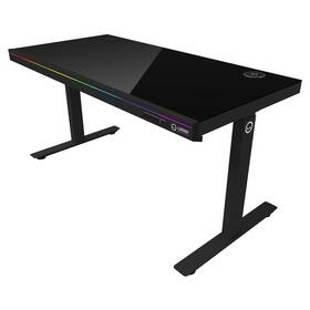 Herný stôl Lorgar DP80 RGB Tempered Glass čierny

