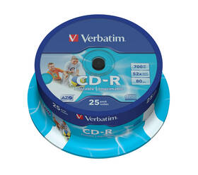 Disk Verbatim CD-R DLP 700MB/80min, 52x, 25-cake 
